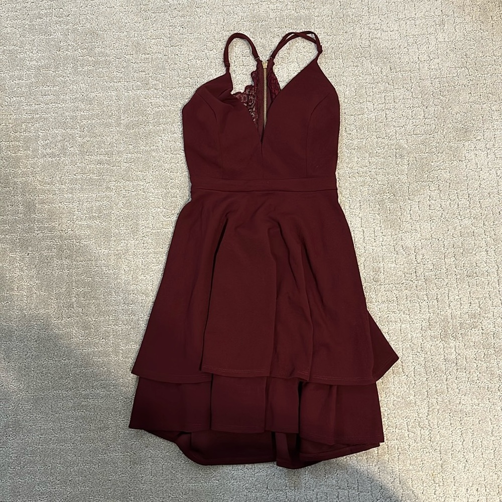 Burgundy dress
